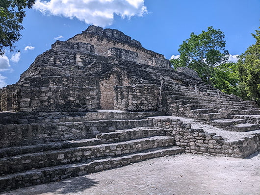 Mayan ruin in Costa Maya