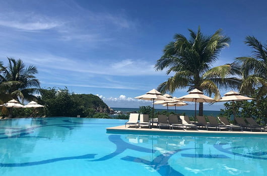 Resort pool in Huatulco