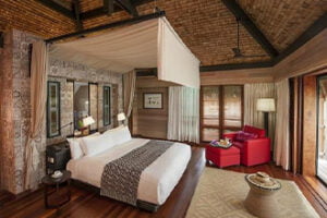 The St. Regis Bora Bora Resort bedroom suite