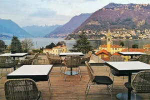 The Hilton Lake Como balcony dining