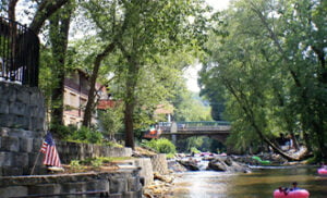 River behind The Helendorf River Inn, Suites, And Conference Center