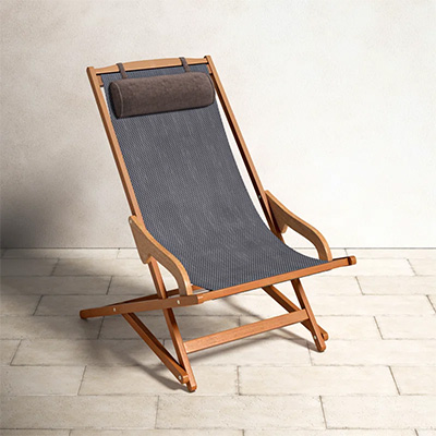 Austen Folding Beach Chair With Cushion