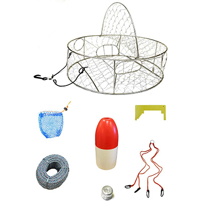 KUFA Stainless Steel Crab Trap With Zinc Anode & Accessory Kit