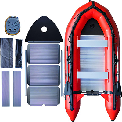 Seangles USCG-Approved Inflatable Dinghy Boat With Aluminum Floor